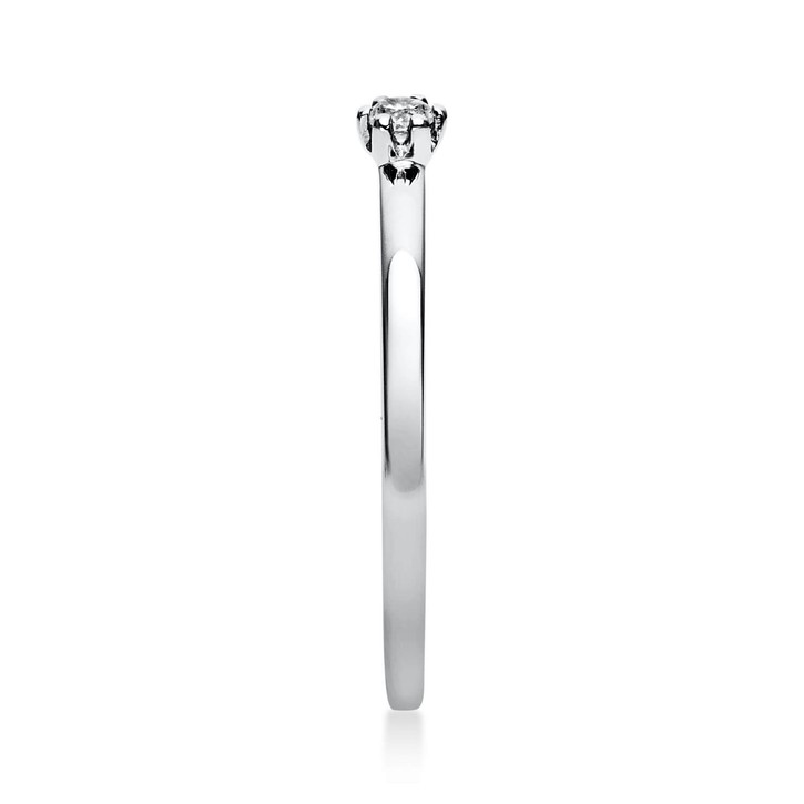 Solitär Ring aus 750 Weißgold mit Brillant 0.05 Ct