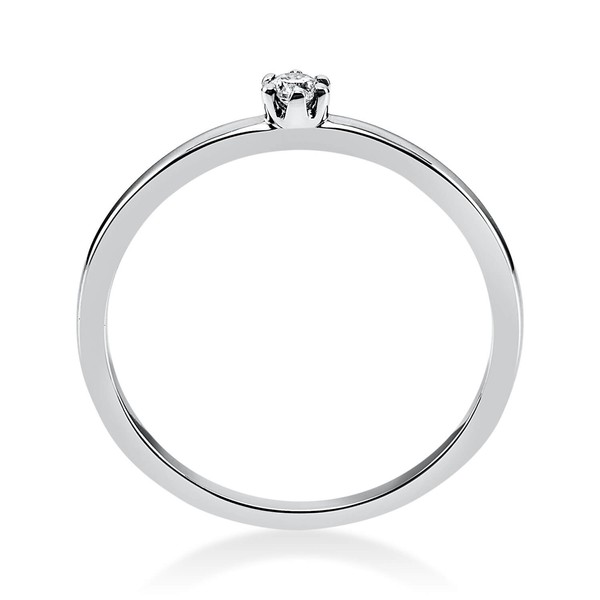 Solitär Ring aus 750 Weißgold mit Brillant 0.05 Ct