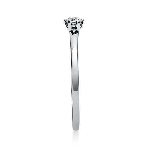 Solitär Ring aus 585 Weißgold mit Brillant 0.10 Ct