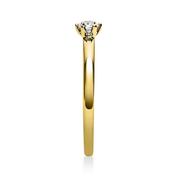Solitär Ring aus 585 Gelbgold mit Brillant 0.15 Ct