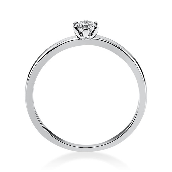 Solitär Ring aus 750 Weißgold mit Brillant 0.15 Ct