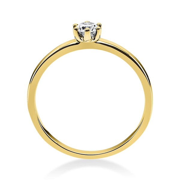 Solitär Ring aus 585 Gelbgold mit Brillant 0.20 Ct
