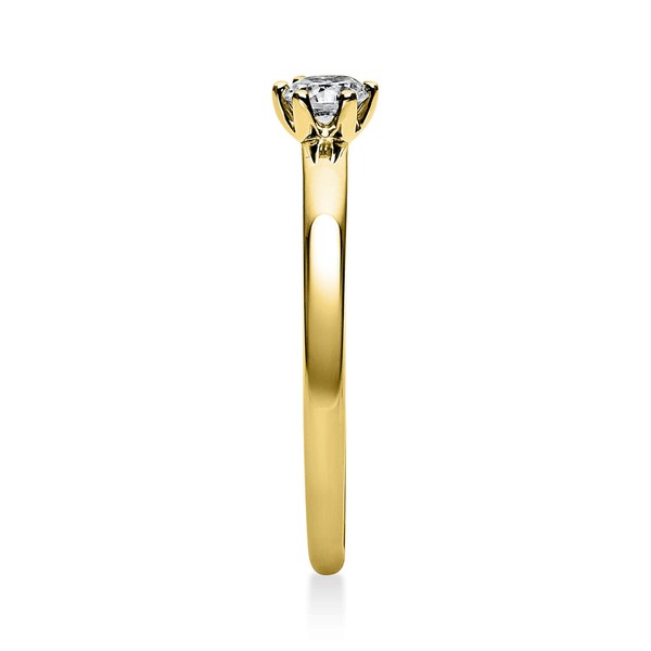 Solitär Ring aus 750 Gelbgold mit Brillant 0.20 Ct