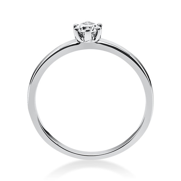 Solitär Ring aus 750 Weißgold mit Brillant 0.20 Ct