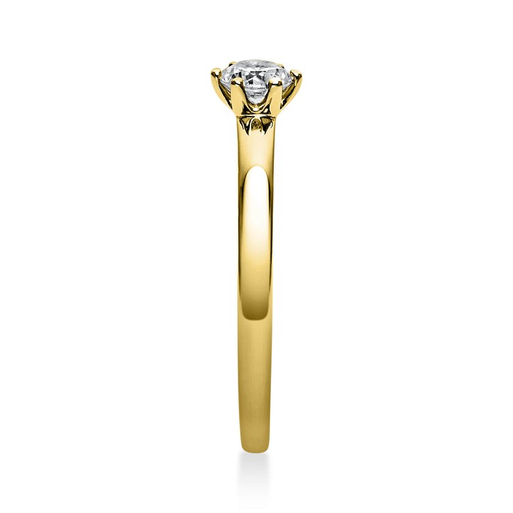 Solitär Ring aus 585 Gelbgold mit Brillant 0.25 Ct