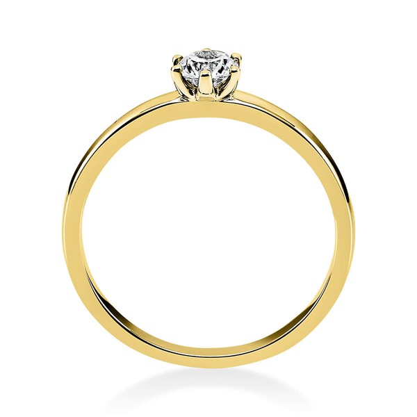 Solitär Ring aus 750 Gelbgold mit Brillant 0.25 Ct