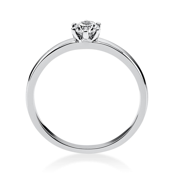 Solitär Ring aus 950 Platin mit Brillant 0.25 Ct