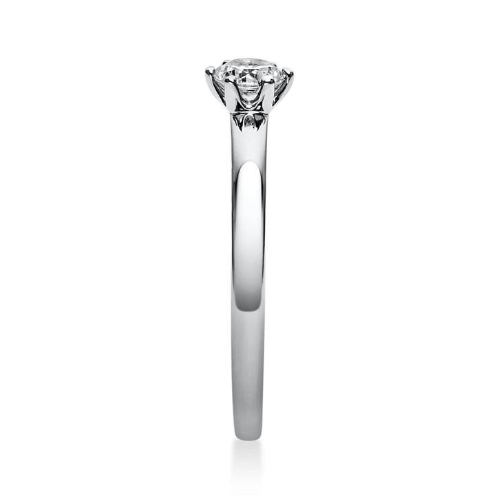 Solitär Ring aus 750 Weißgold mit Brillant 0.25 Ct