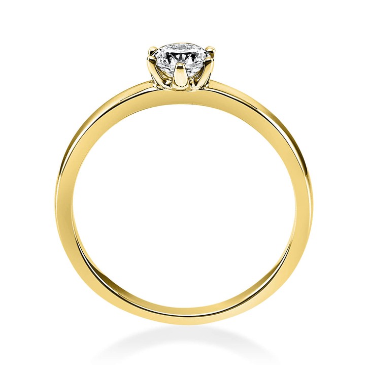 Solitär Ring aus 585 Gelbgold mit Brillant 0.30 Ct