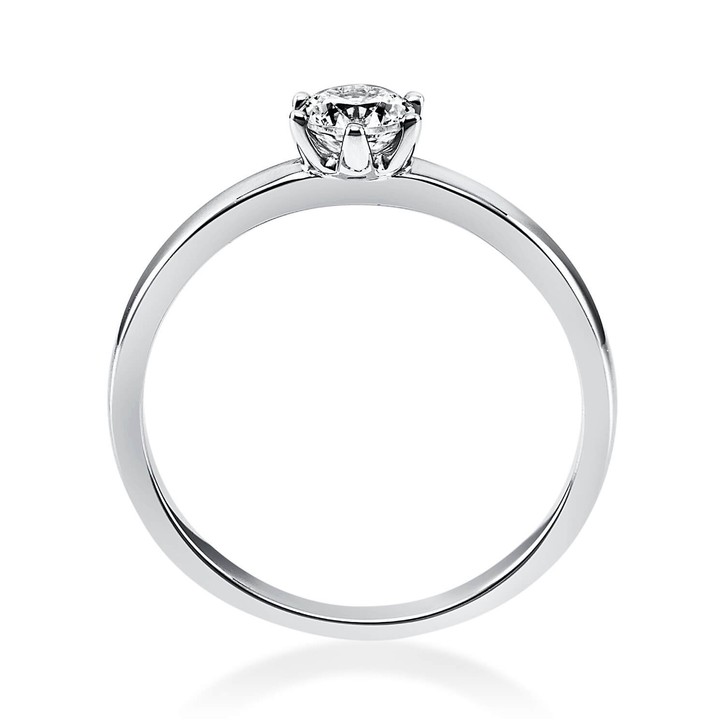 Solitär Ring aus 750 Weißgold mit Brillant 0.30 Ct