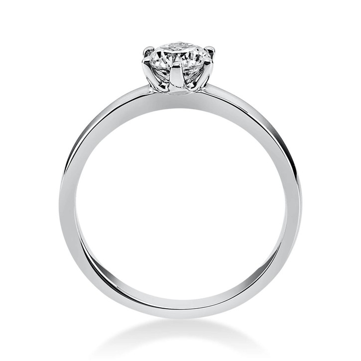 Solitär Ring aus 750 Weißgold mit Brillant 0.50 Ct