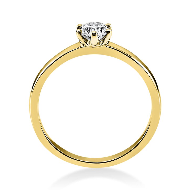 Solitär Ring aus 585 Gelbgold mit Brillant 0.40 Ct