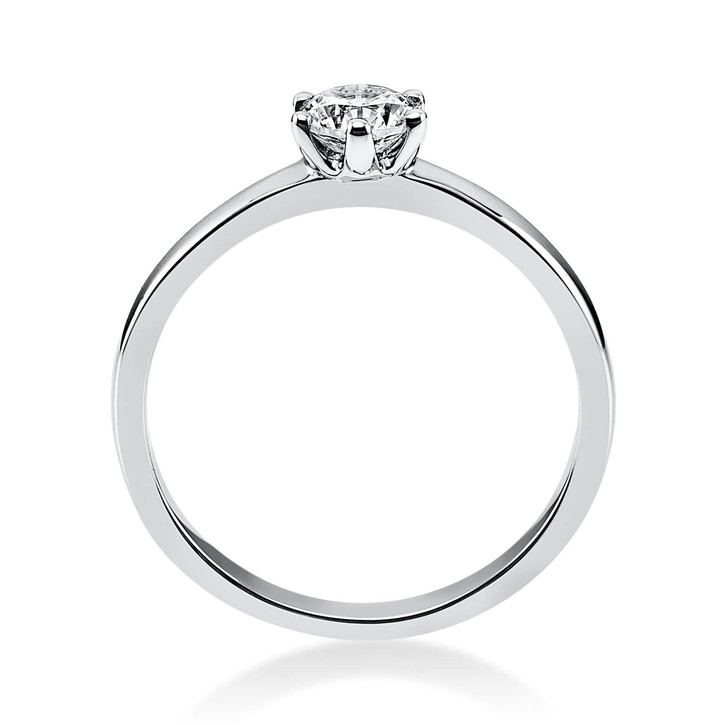 Solitär Ring aus 950 Platin mit Brillant 0.40 Ct