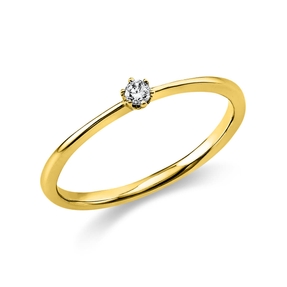 Solitär Ring Damenring 750 Gold Gelbgold Diamant Brillant 0,70 Ct. 6er-Krappe