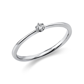 Solitär Ring Damenring 750 Gold Weißgold Diamant Brillant 0,70 Ct. 6er-Krappe