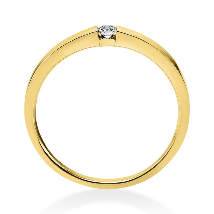 Solitär Ring aus 585 Gelbgold mit Brillant 0.05 Ct