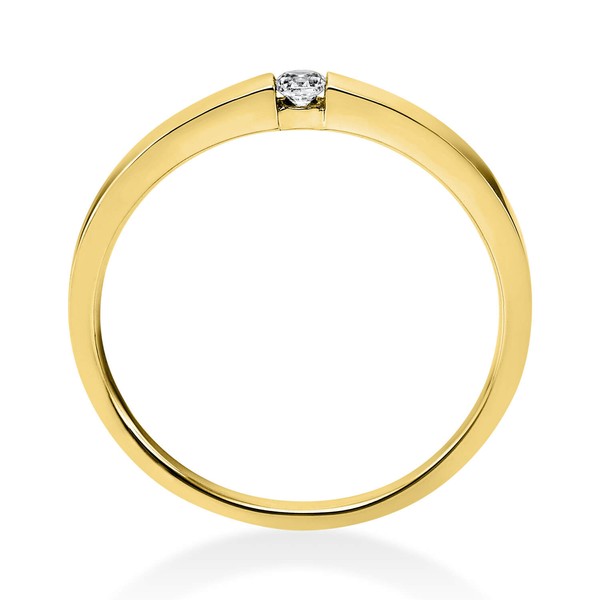 Solitär Ring aus 585 Gelbgold mit Brillant 0.05 Ct
