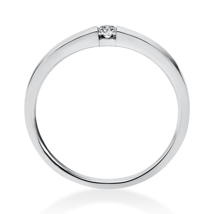 Solitär Ring aus 750 Weißgold mit Brillant 0.05 Ct