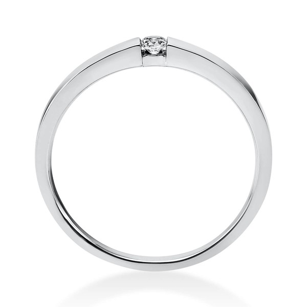 Solitär Ring aus 750 Weißgold mit Brillant 0.05 Ct