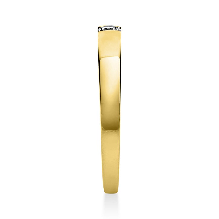 Solitär Ring aus 750 Gelbgold mit Brillant 0.10 Ct