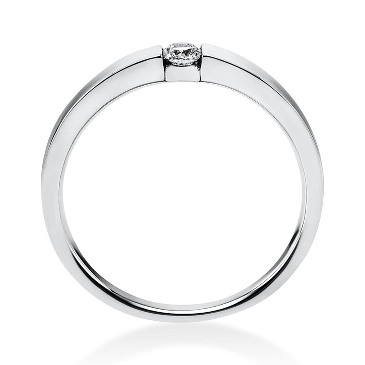 Solitär Ring aus 585 Weißgold mit Brillant 0.10 Ct