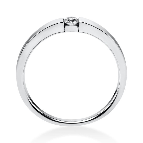 Solitär Ring aus 585 Weißgold mit Brillant 0.10 Ct