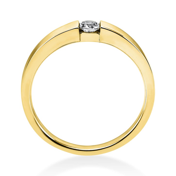 Solitär Ring aus 750 Gelbgold mit Brillant 0.15 Ct