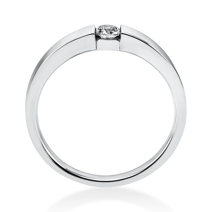 Solitär Ring aus 585 Weißgold mit Brillant 0.15 Ct