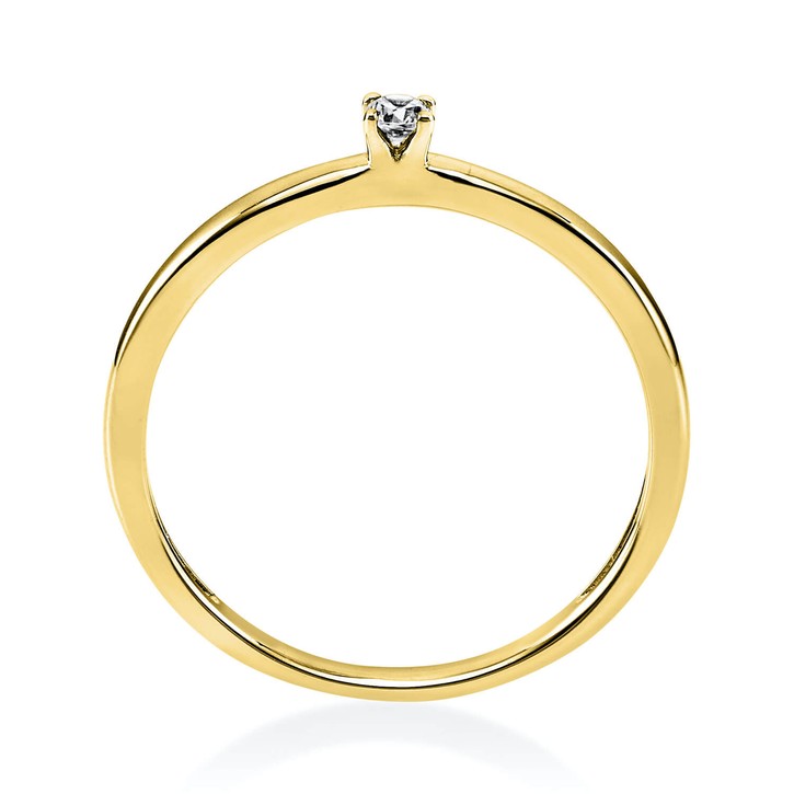 Solitär Ring aus 585 Gelbgold mit Brillant 0.05 Ct