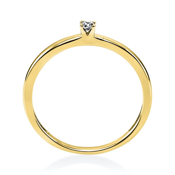Solitär Ring aus 585 Gelbgold mit Brillant 0.05 Ct