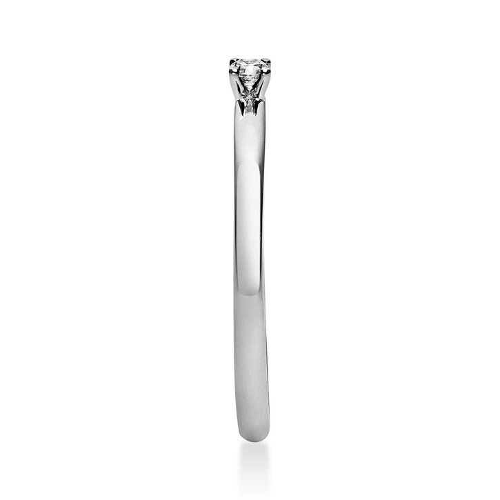Solitär Ring aus 585 Weißgold mit Brillant 0.05 Ct