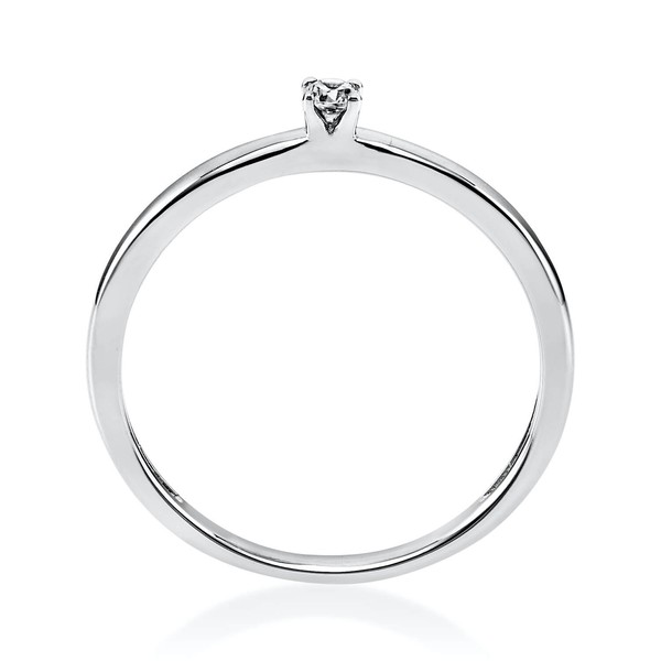 Solitär Ring aus 585 Weißgold mit Brillant 0.05 Ct