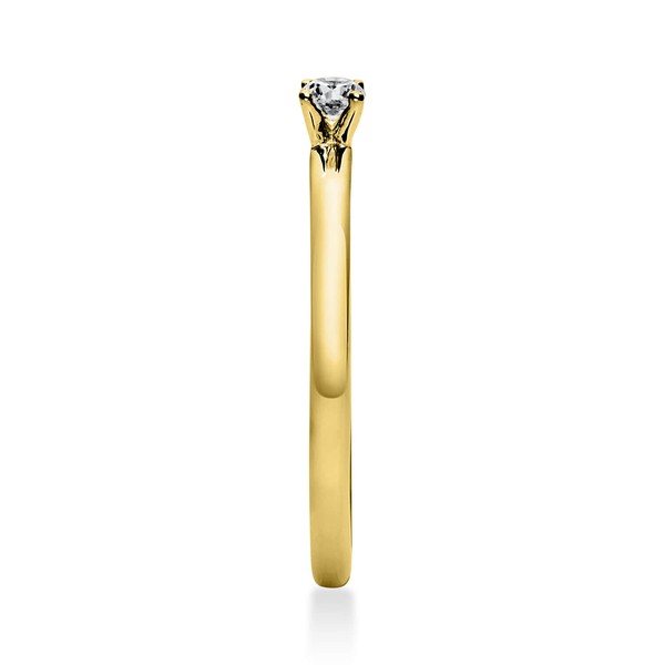 Solitär Ring aus 585 Gelbgold mit Brillant 0.10 Ct