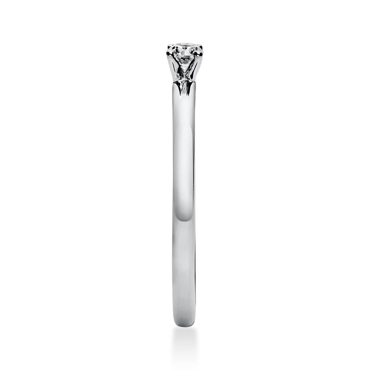 Solitär Ring aus 585 Weißgold mit Brillant 0.10 Ct