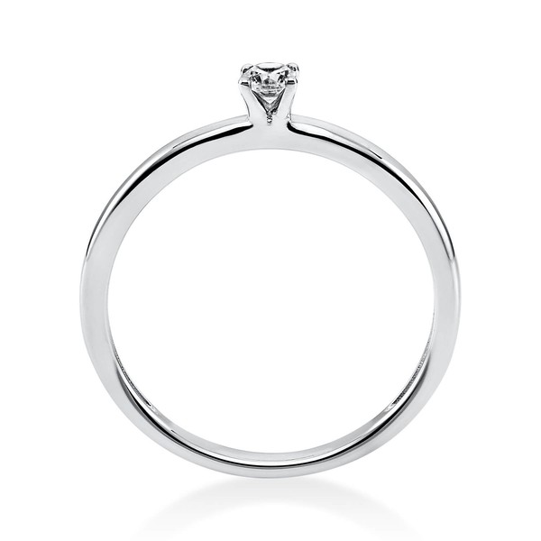 Solitär Ring aus 585 Weißgold mit Brillant 0.10 Ct