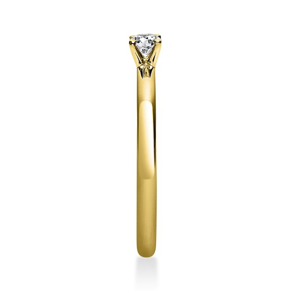 Solitär Ring aus 750 Gelbgold mit Brillant 0.15 Ct