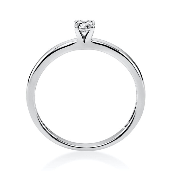 Solitär Ring aus 750 Weißgold mit Brillant 0.15 Ct