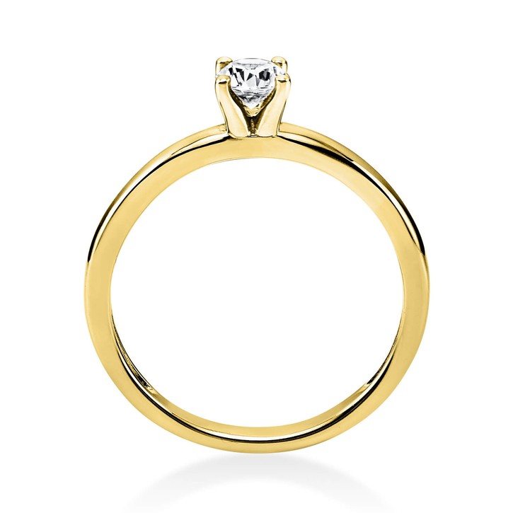 Solitär Ring aus 585 Gelbgold mit Brillant 0.25 Ct