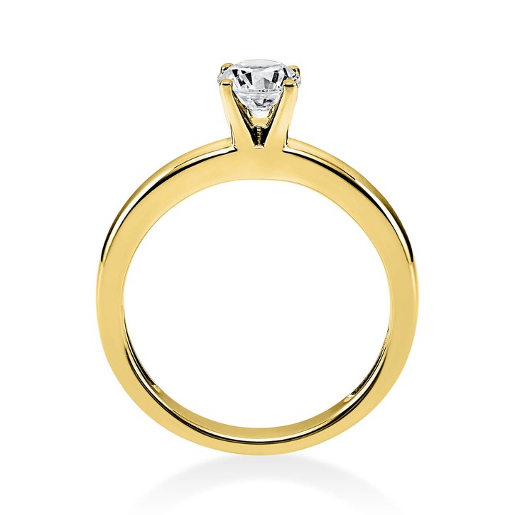 Solitär Ring aus 750 Gelbgold mit Brillant 0.50 Ct