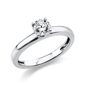 Solitär Ring Damenring aus 585 Gold Weißgold mit Diamant Brillant 0,50 Ct.