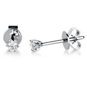 Ohrstecker Ohrringe 950 Platin 2 Diamanten Brillanten 0,10 Ct. B: 2,3mm