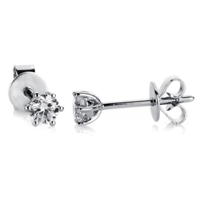 Ohrstecker aus 750 Gold Weißgold mit 2 Diamanten Brillanten 0,30 Ct. 6er-Krappe