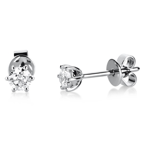 Ohrstecker Ohrringe aus 950 Platin 2 Diamanten Brillanten 0,40 Ct. 6er-Krappe