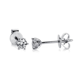 Ohrstecker aus 585 Gold Weißgold mit 2 Diamanten Brillanten 0,60 Ct. 6er-Krappe Ohrstecker aus 585 Gold Weißgold mit 2 Diamanten Brillanten 0,60 Ct. 6er-Krappe