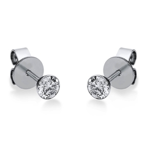 Ohrstecker Ohrringe 950 Platin 2 Diamanten Brillanten 0,40 Ct. Zarge Ø4,0mm