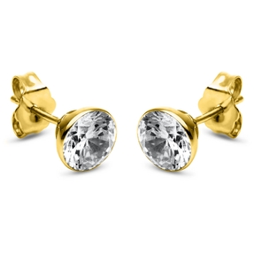 Ohrstecker aus 585 Gold Gelbgold mit 2 Diamanten Brillanten 2,00 Ct. Zarge