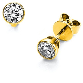 Ohrstecker aus 585 Gold Gelbgold mit 2 Diamanten Brillanten 0,80 Ct. Zarge Ohrstecker aus 585 Gold Gelbgold mit 2 Diamanten Brillanten 0,80 Ct. Zarge