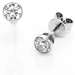 Ohrstecker Ohrringe aus 950 Platin mit 2 Diamanten Brillanten 0,80 Ct. Zarge Ohrstecker Ohrringe aus 950 Platin mit 2 Diamanten Brillanten 0,80 Ct. Zarge