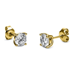 Ohrstecker aus 750 Gold Gelbgold mit 2 Diamanten Brillanten 1,40 Ct. 4er-Krappe Ohrstecker aus 750 Gold Gelbgold mit 2 Diamanten Brillanten 1,40 Ct. 4er-Krappe