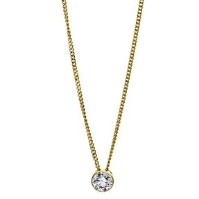 Solitär Collier Kette 585 Gold Gelbgold mit Brillant 0,25 Ct. Zarge L: 43cm Solitär Collier Kette 585 Gold Gelbgold mit Brillant 0,25 Ct. Zarge L: 43cm
